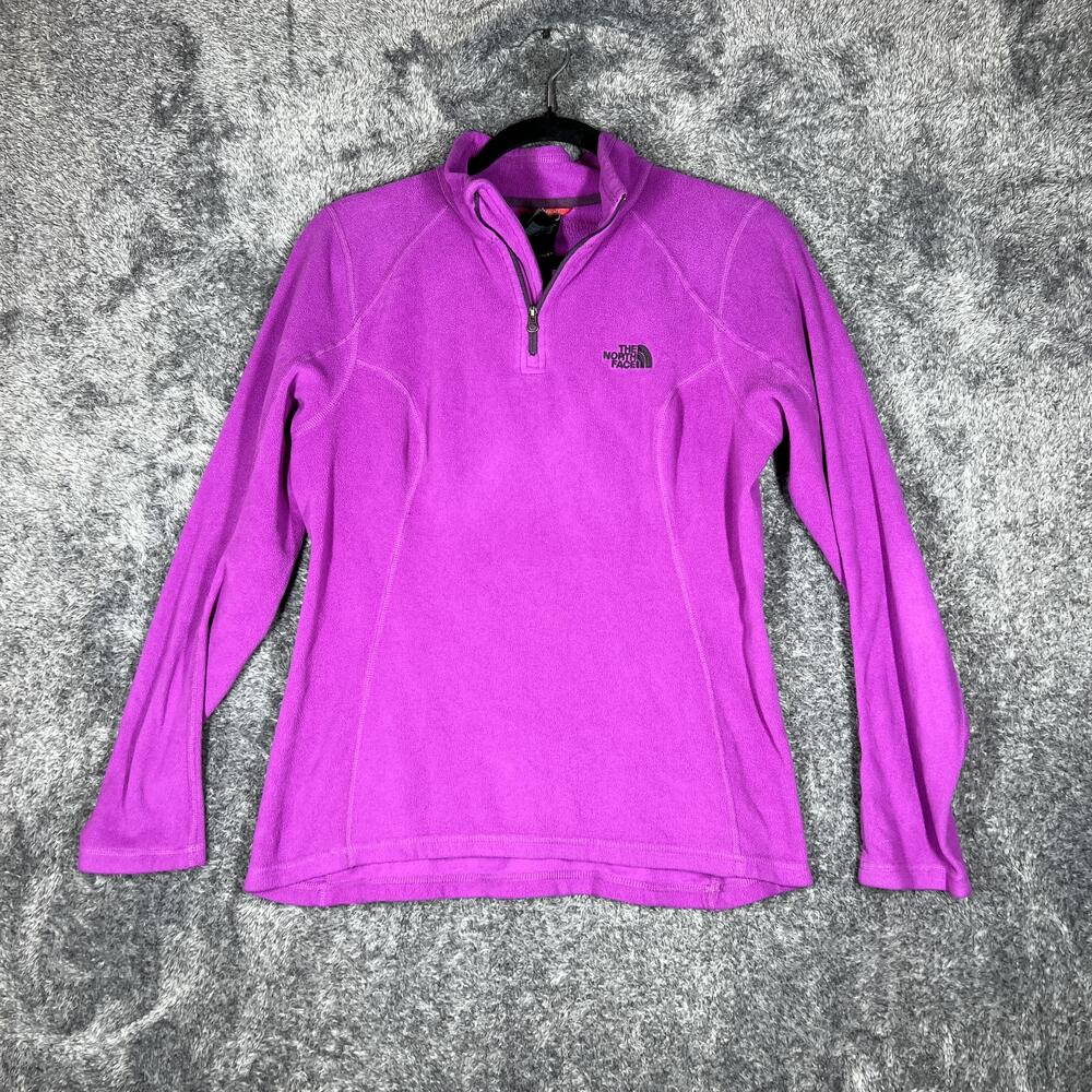 The North Face Pullover Womens Small Purple 1/4 Zip Polartec Classic Fleece